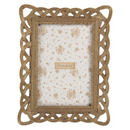 Clayre &amp; Eef | Fotolijst Goudkleurig 16x3x20 cm / 10x15 cm | 2F1350S