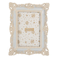Clayre &amp; Eef | Fotolijst Blauw Wit 16x3x21 cm / 10x15 cm | 2F1355S