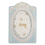 Clayre &amp; Eef | Fotolijst Blauw Beige 14x2x21 cm / 10x15 cm | 2F1358