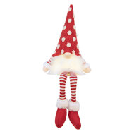 Clayre &amp; Eef | Decoratie Beeld Kabouter met LED Rood Wit 16x12x32/60 cm | 66329