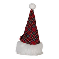 Clayre &amp; Eef | Decoratie Beeld Kabouter met LED Rood Wit 10x10x25 cm / 3xAA | 66332