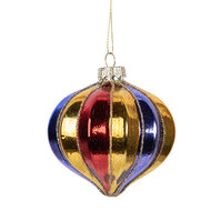 Clayre &amp; Eef | Kerstbal Meerkleurig &oslash; 8x8 cm | 6GL5102