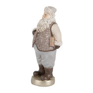 Clayre & Eef | Kerstdecoratie Kerstman Beige Grijs 8x6x15 cm | 6PR5521
