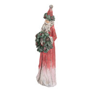 Clayre & Eef | Kerstdecoratie Kerstman Rood Groen 7x6x24 cm | 6PR5527