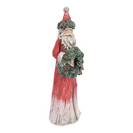 Clayre & Eef | Kerstdecoratie Kerstman Rood Groen 7x6x24 cm | 6PR5527