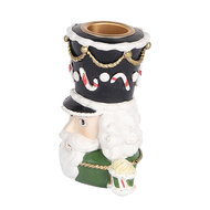 Clayre &amp; Eef | Kandelaar Notenkraker Groen Wit 8x6x9 cm | 6PR5541