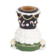 Clayre &amp; Eef | Kandelaar Notenkraker Groen Wit 8x6x9 cm | 6PR5541