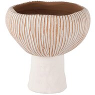 Dekoratief | Bloempot zwam op voet, naturel, cement, 15x15x15cm | A255007