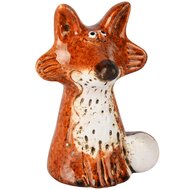 Dekoratief | Vosje zittend, oranje, keramiek, 8x8x10cm | A255010