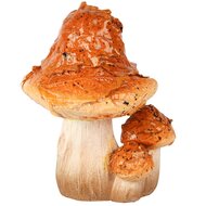 Dekoratief | Trio paddenstoel, oranje, keramiek, 10x9x13cm | A255193