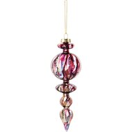 Dekoratief | Hanger kerstornament, multicolor, glas, 7x7x20cm | A255283