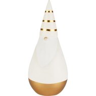 Dekoratief | Santagnoom, goud/wit, TC, 13x13x29cm | A255400
