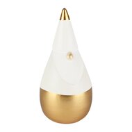 Dekoratief | Santagnoom, goud/wit, TC, 10x10x21cm | A255401