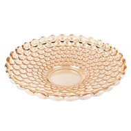 Dekoratief | Deco schaal rond, oranje, glas, 29x29x6cm | A255537