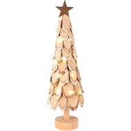 Dekoratief | Deco boompje m/ster, naturel, hout, LED, 15x15x52cm | A255600