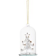 Dekoratief | Hanger globe m/kerstboompje, transparant, glas, 6x6x10cm | A255670