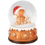Dekoratief | Waterbol m/cookie, transparant/bruin, glas/resina, 9x7x10cm | A255748