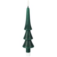 Dekoratief | Kaars &#039;Tree&#039;, groen, LED, 5x5x22cm | A255937