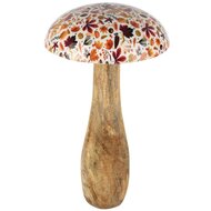 Dekoratief | Paddenstoel &#039;Harvest Season&#039;, hout/email, 14x14x25cm | A258016
