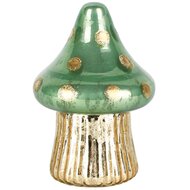 Dekoratief | Paddenstoel geurkaars &#039;Fancy dots&#039;, glas/wax, 11x11x16cm | A258070