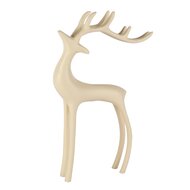 Dekoratief | Deco hert staand, crème, aluminium, 15x4x25cm | A258143