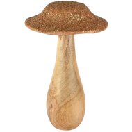 Dekoratief | Paddenstoel 'Grained', naturel, hout, 12x12x21cm | A258231