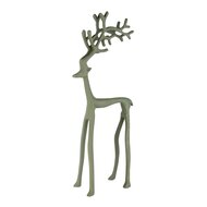 Dekoratief | Deco hert staand, groen, aluminium, 17x8x39cm | A258273