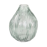 Dekoratief | Deco vaas, groen/transparant, glas, 18x18x21cm | A259061