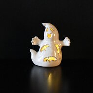 Dekoratief | Spookje, wit, porselein, LED, 10x6x10cm | A255135