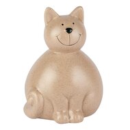 Dekoratief | Poes 'Andrea', beige, porselein, 9x9x13cm | A255144