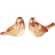 Dekoratief | Vogeltje 'Cyriel', keramiek, 12x7x9cm, set van 2 stuks | A255169