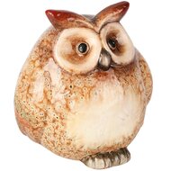 Dekoratief | Uiltje 'Jeffrey', bruin, keramiek, 13x12x14cm | A255183