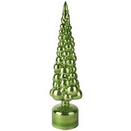 Dekoratief | Deco boompje op voet, groen, glas, LED, 9x9x40cm | A255293