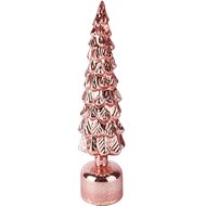 Dekoratief | Deco boompje op voet, roze, glas, LED, 10x10x40cm | A255294