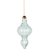 Dekoratief | Hanger ornament, groen, glas, 7x7x16cm | A255496