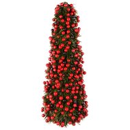 Dekoratief | Kegel vorm m/bessen, rood/groen, 16x16x41cm | A255589