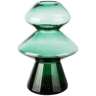 Dekoratief | Vaas 'Gold Speckled', groen, glas, 17x17x26cm | A255811