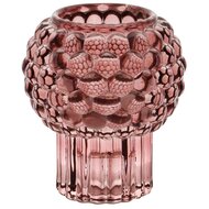 Dekoratief | Theelichthouder op voet &#039;Bulbs&#039;, roze, glas, 8x8x9cm | A255985