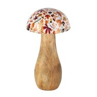 Dekoratief | Paddenstoel &#039;Harvest Season&#039;, hout/email, 9x9x17cm | A258032