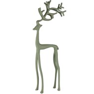 Dekoratief | Deco hert staand, groen, aluminium, 27x10x54cm | A258272