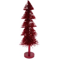 Dekoratief | Deco boom op voet, bordeaux, PVC, 18x18x50cm | A259002