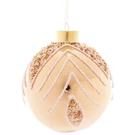 Dekoratief | Hanger bal, champagne, glas, 8x8x8cm | A259011