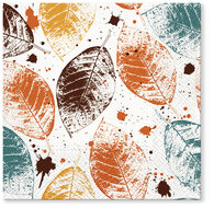 Dekoratief | Pakje 20 servetten 'Leaves Print, honey' 33x33cm | A701562