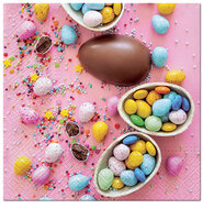 Dekoratief | Pakje 20 servetten 'Chocolate celebration', 33x33cm | A702181