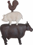 Clayre &amp; Eef | Decoratie Beeld Polyresin Boerderijdieren 34 x 26 cm | 6PR0714 