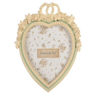 Clayre &amp; Eef | Fotolijst Beige Groen 16x3x23 cm / 13x18 cm | 2F1364M
