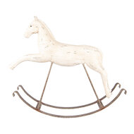 Clayre &amp; Eef | Decoratie Hobbelpaard Wit 61x15x51 cm | 5PR0176