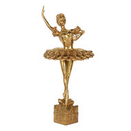 Clayre &amp; Eef | Decoratie Ballerina Goudkleurig 20x17x45 cm | 6PR5418