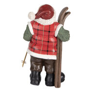 Clayre &amp; Eef | Kerstdecoratie Kerstman Groen Bruin 15x11x25 cm | 6PR5524