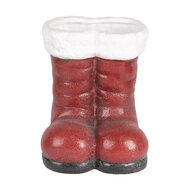 Clayre &amp; Eef | Decoratie Laarzen Kerstman Rood Wit 22x22x23 cm | 6PR5525